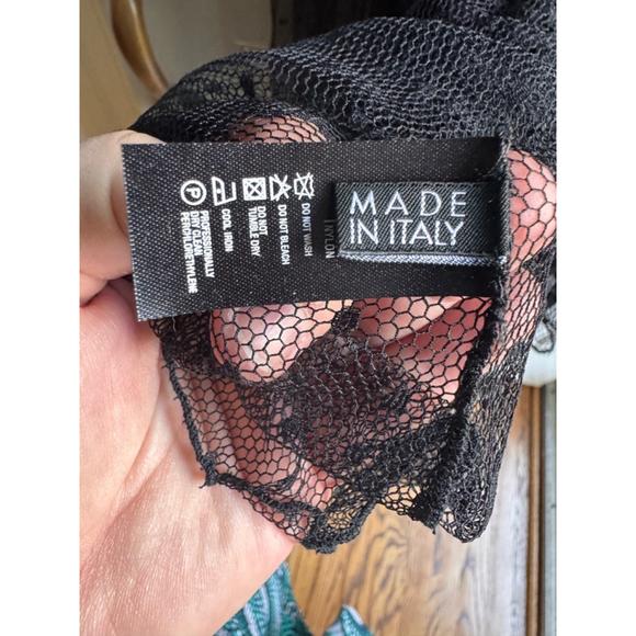 Vintage La Perla Polka Dot Blouse & Silk Cami Set Size L Black - Picture 5 of 13